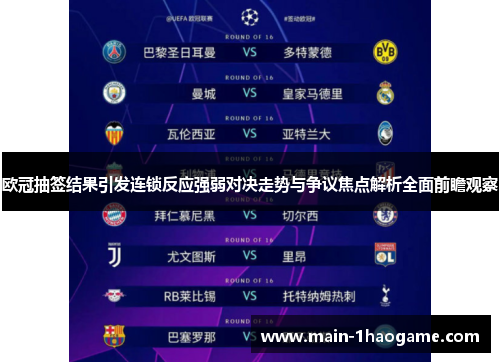 欧冠抽签结果引发连锁反应强弱对决走势与争议焦点解析全面前瞻观察